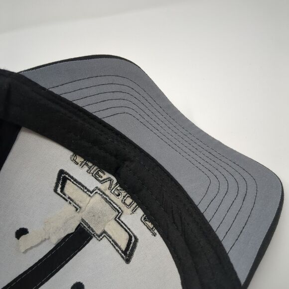 Chevrolet Strapback Baseball Cap Black One Size Adjustable Embroidered 6 Panel - Picture 7 of 9